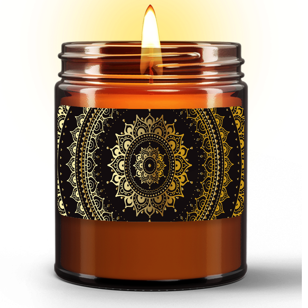 Tobacco and Bourbon Natural Wax Candle in Amber Jar (9oz)