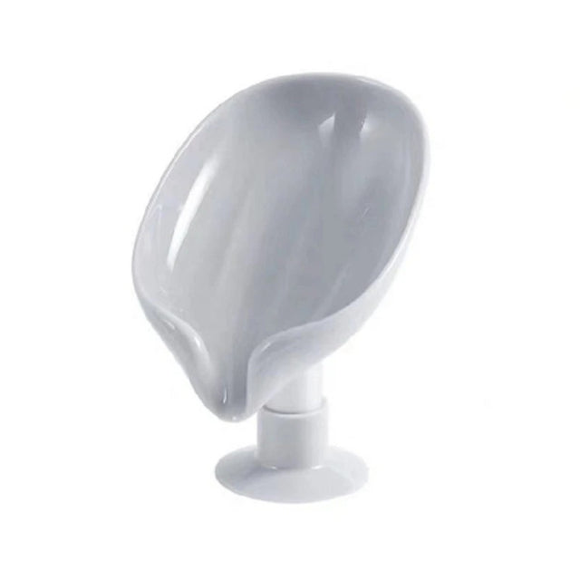 Leaf-shaped Soap Dish Box Soap Holder Drain Rack Toilet Soap Box Perforated Free Standing Suction Cup Home Bathroom Accessorie