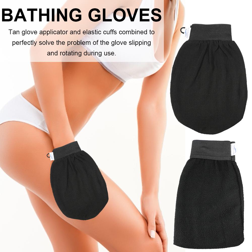 Single Layer Exfoliator Mitt Black Bath Shower Dead Skin Removal Gloves Exfoliating Gloves Bath Gloves Scrubbing