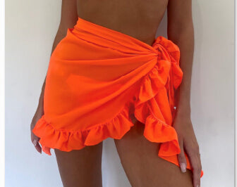 Wrap Kaftan Sarong Beach Sexy Skirts 9 Color Swimsuit Cover-Ups  Women Chiffon Swimwear Pareo Scarf Bikini Cover-Ups 2021
