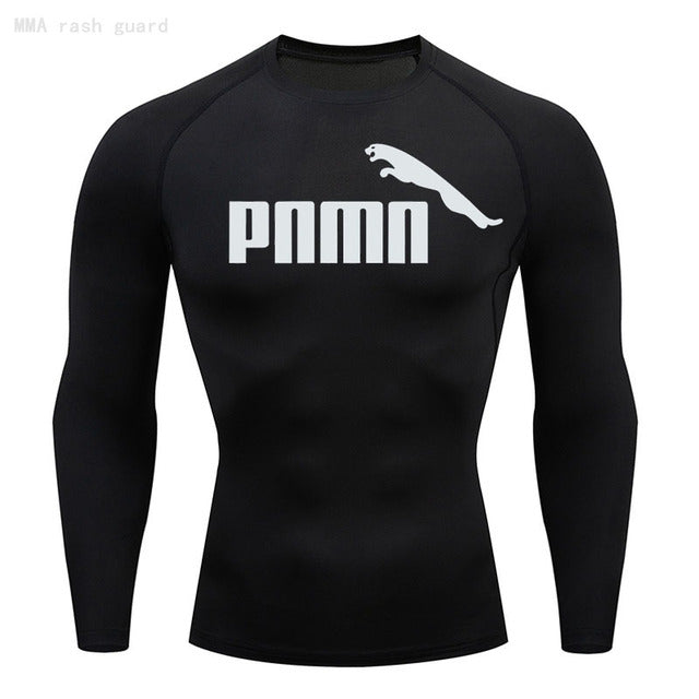 Workout clothes Men&#39;s Sports underwear Jogging Quick dry Compression Tights Training base layer MMA rash guard Male sports suit