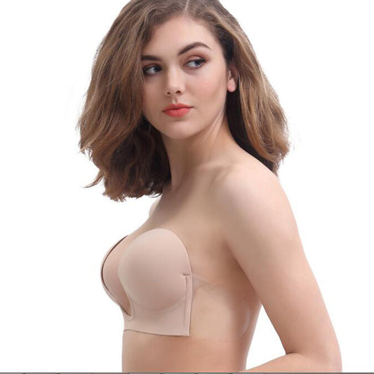 Soutien-gorge auto-adhésif Invisible Push Up, sans bretelles, en Silicone, respirant, pour robe de mariage, nouvelle collection